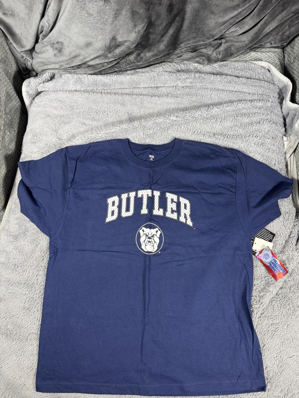 Butler Bulldogs Shirt Mens 2XL Blue NCAA Basketball Cotton Graphic Tee